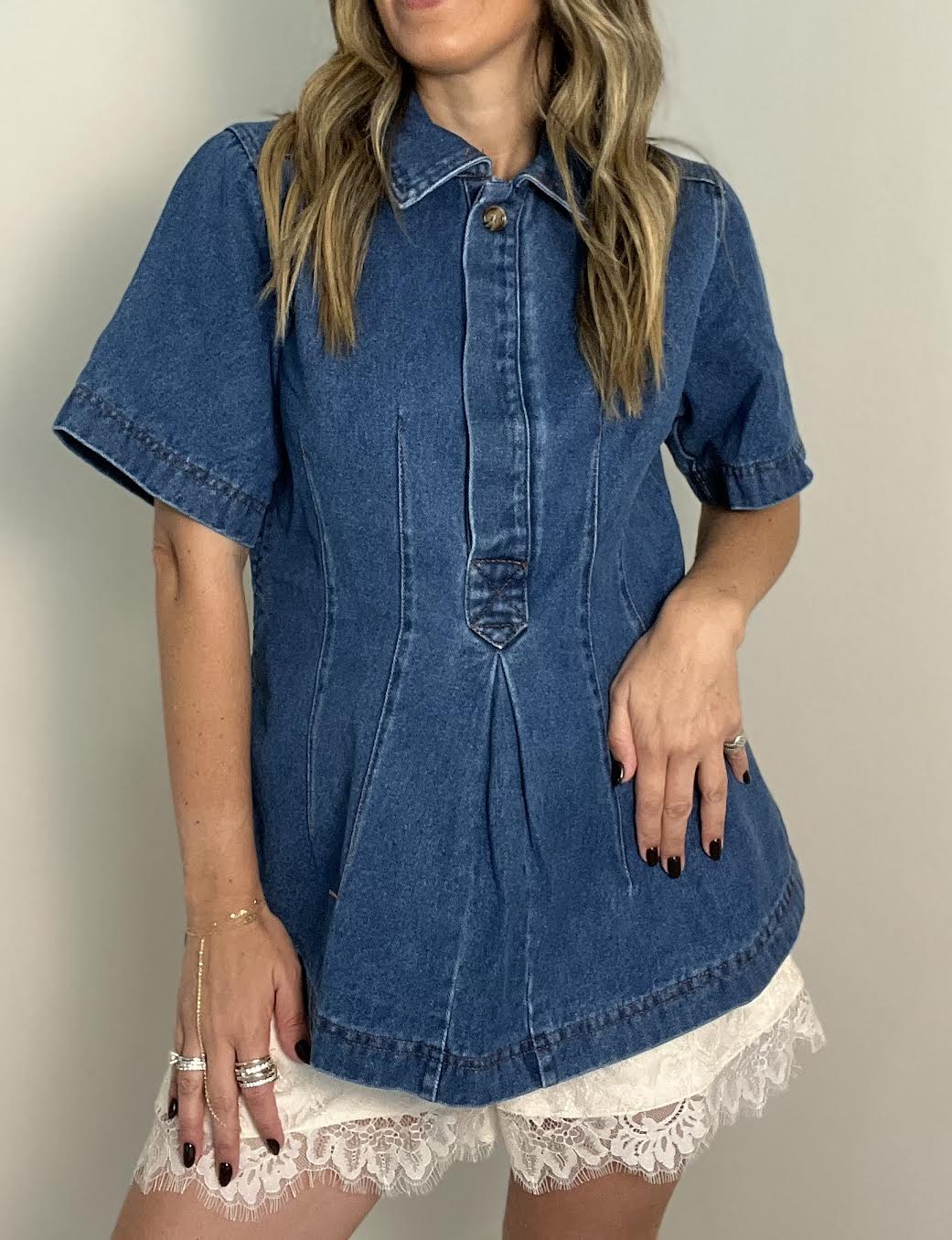 Alessia Denim Blouse