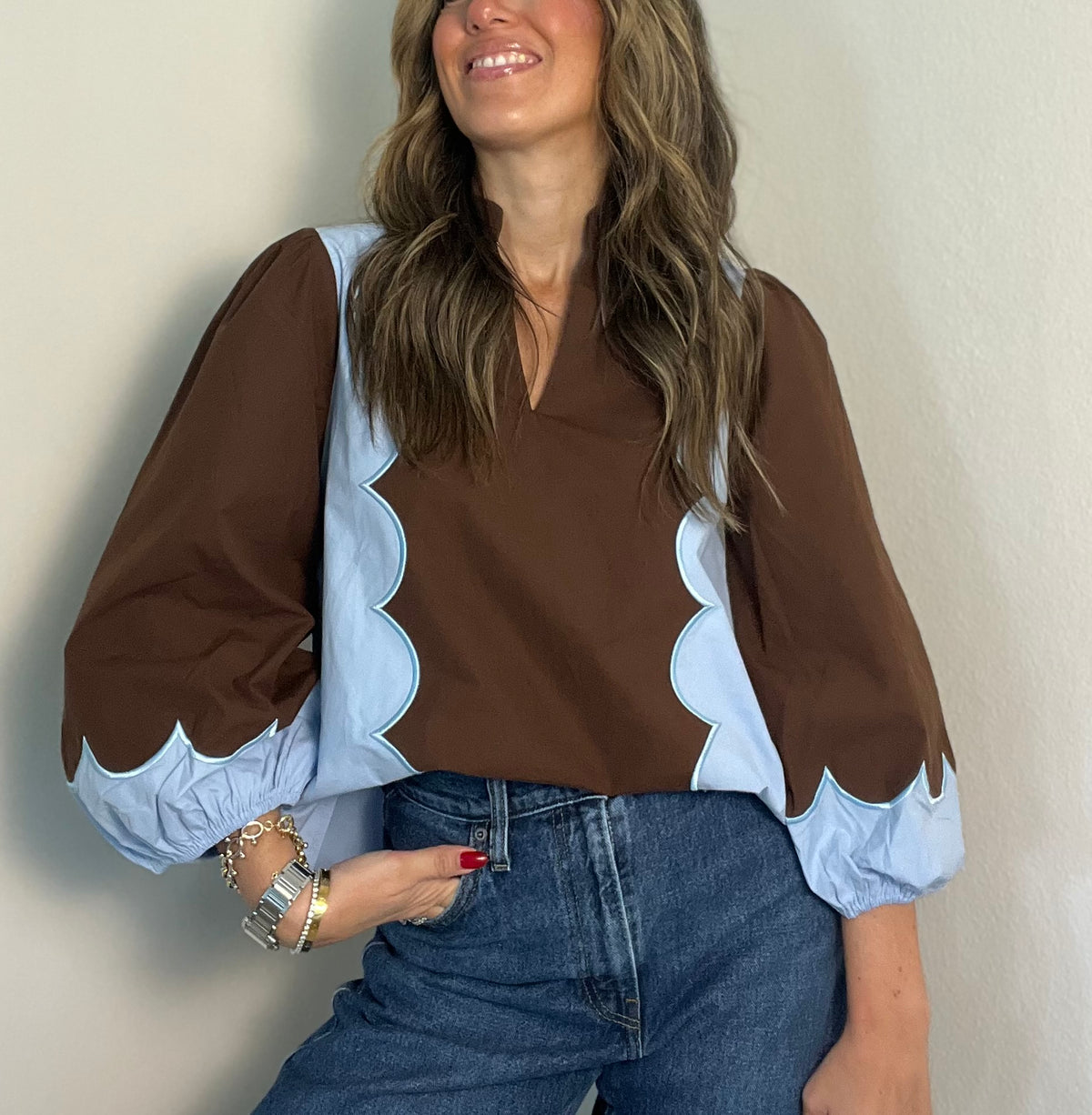 Mila Scallop Blouse