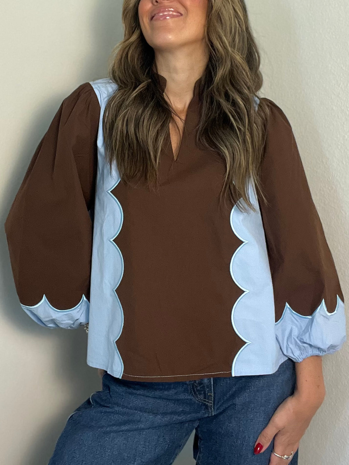 Mila Scallop Blouse