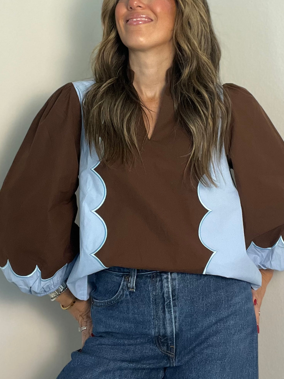 Mila Scallop Blouse