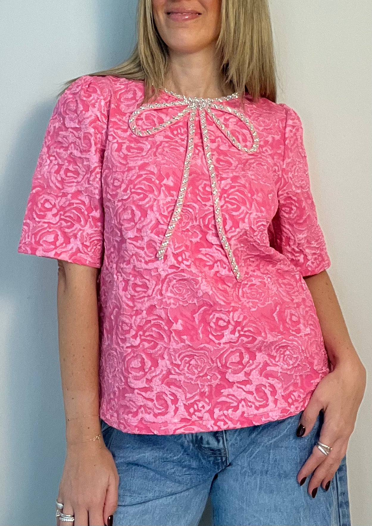 Amelia Sparkle Bow Top