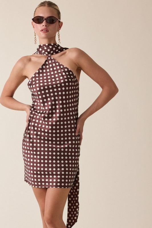 Brown Polka Dot Dress