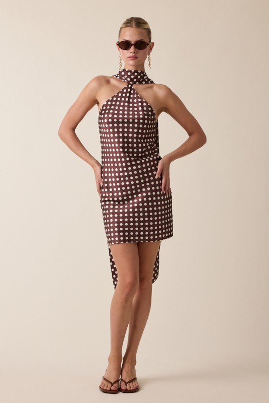 Brown Polka Dot Dress