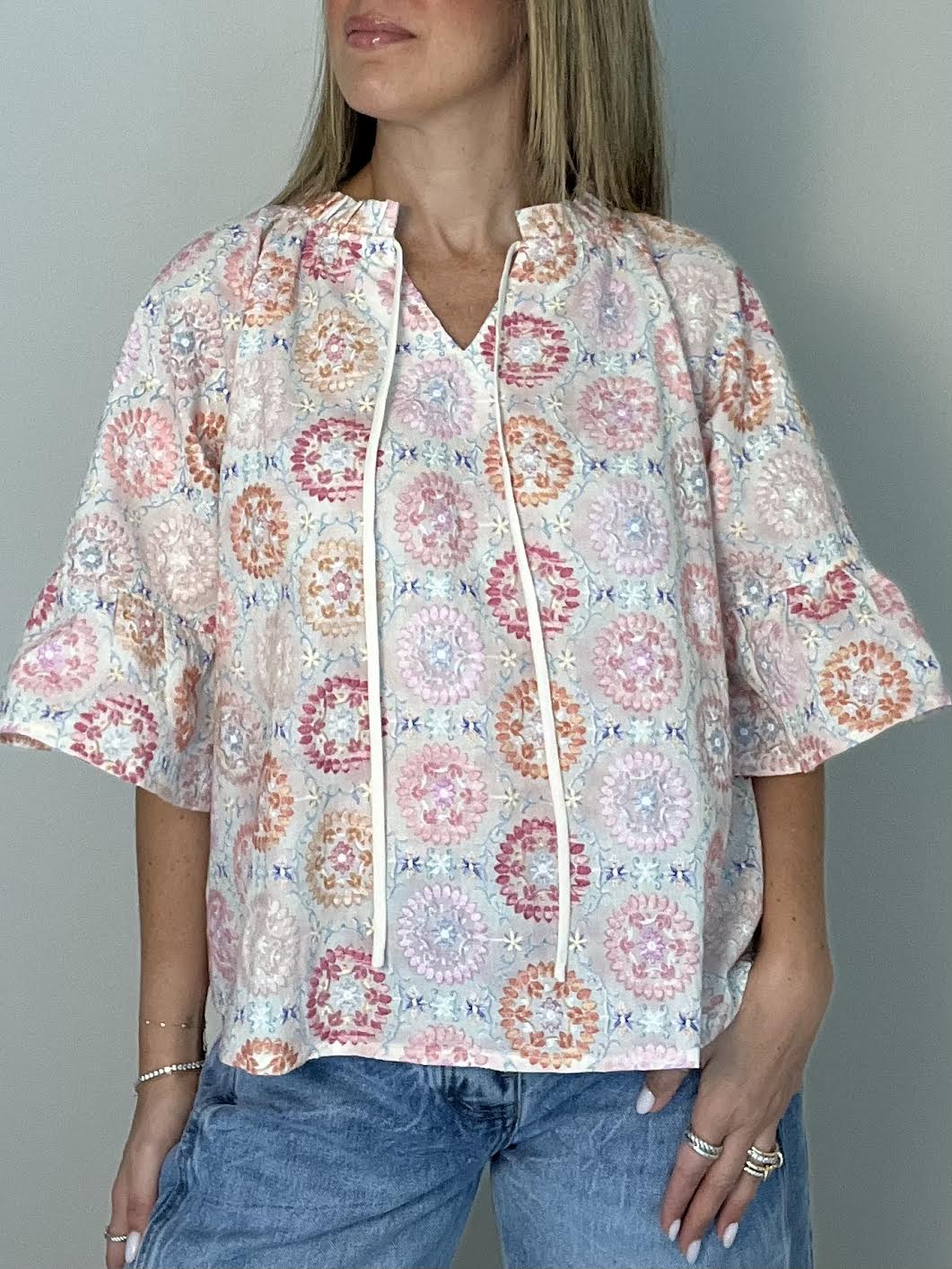 Floral Embroidered Top