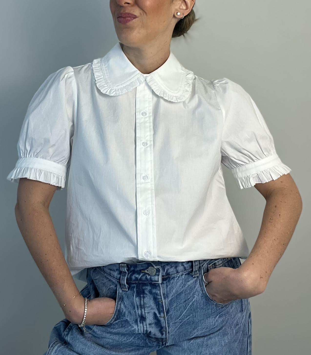 White Button Down Blouse