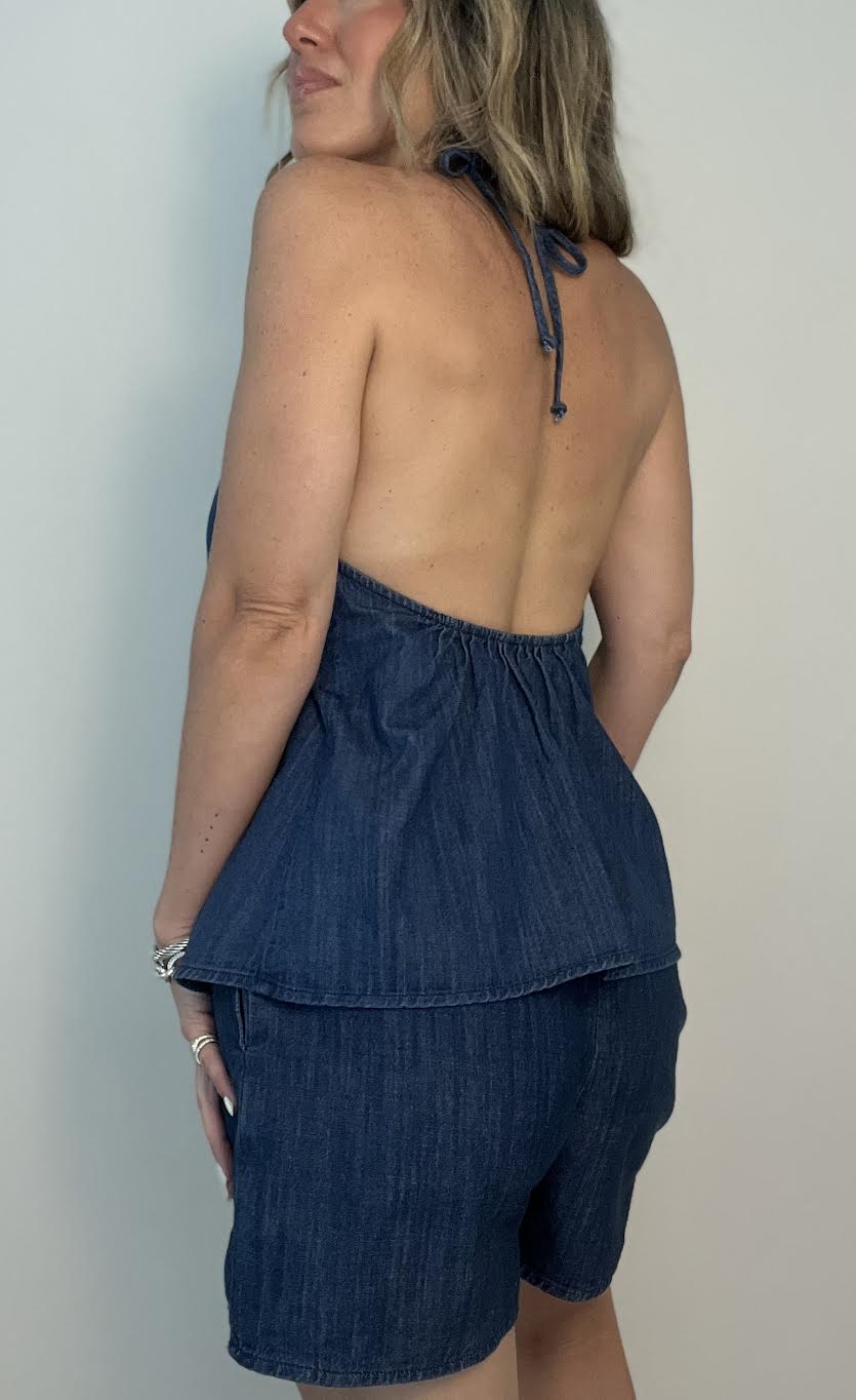 Julia Denim Short Set