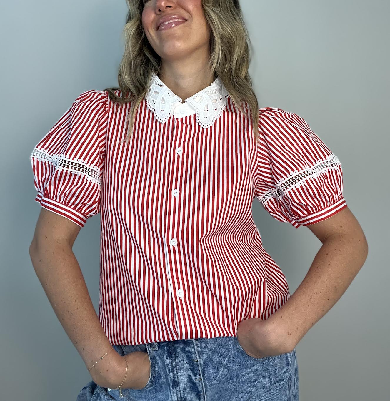 Cami Red Striped Top