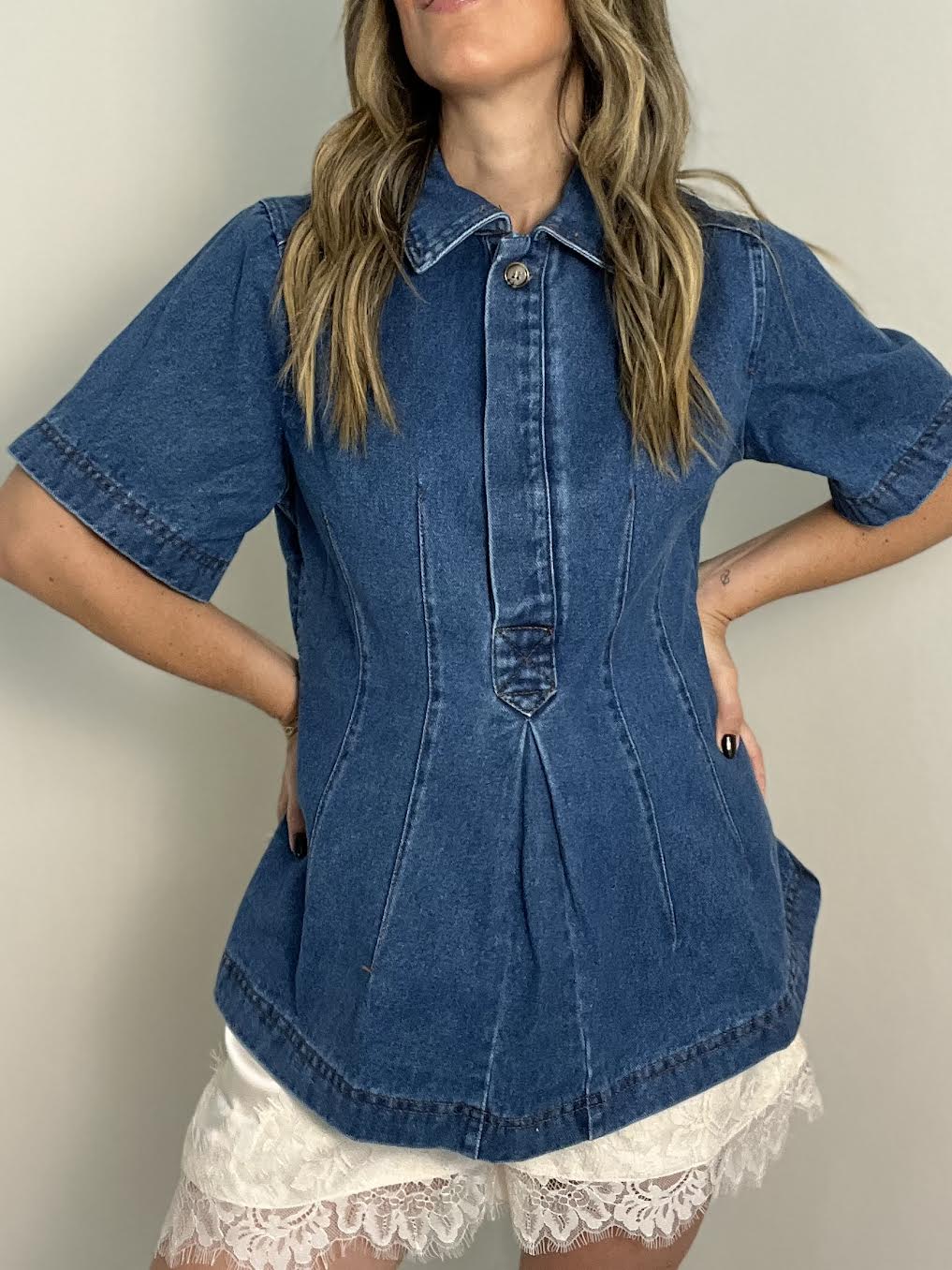 Alessia Denim Blouse